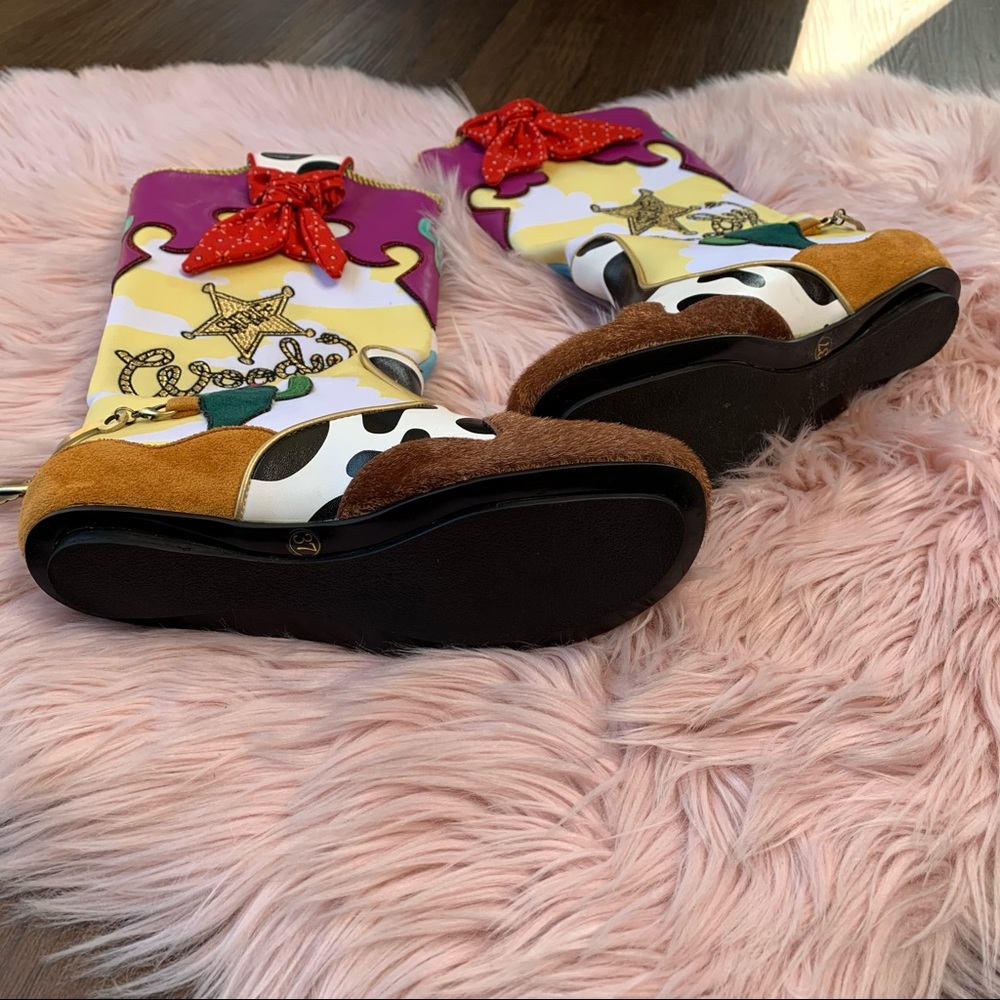 Toy Story RARE Sold Out Irregular Choice Woody Cowgirl / Cowboy Boots - Picture 10 of 12